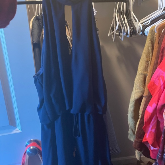 High-Low Navy Dress - Picture 2 of 3